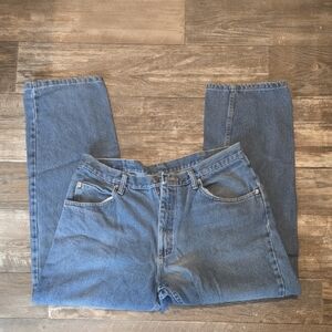 Wrangler Straight-Leg Jeans in Blue Denim